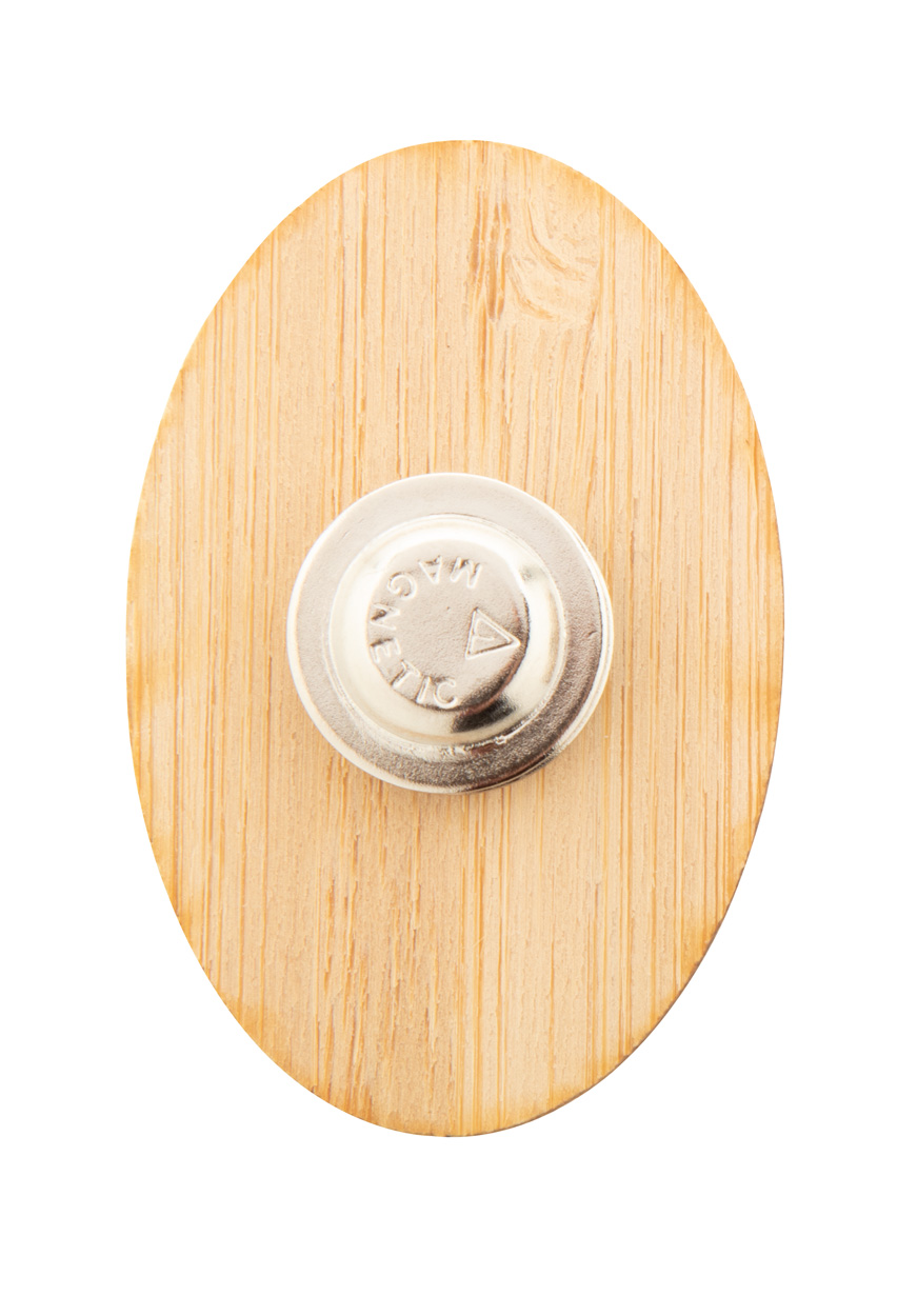 bambusowa przypinka/pins BooBadge