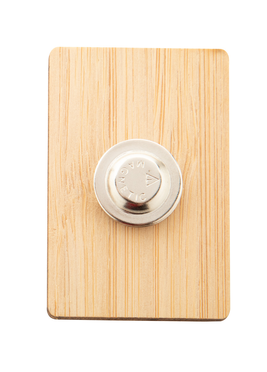 bambusowa przypinka/pins BooBadge