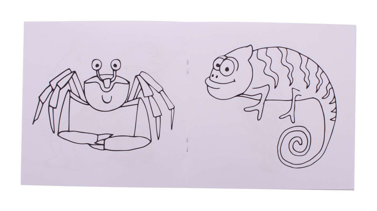 personalizowany zestaw do kolorowania / kredki / zwierzęta ColoBook