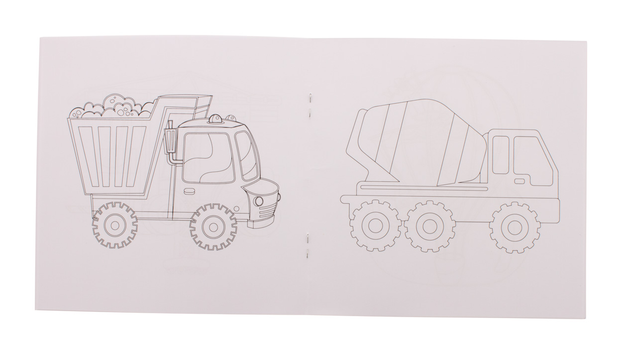 personalizowany zestaw do kolorowania / kredki / auta ColoBook