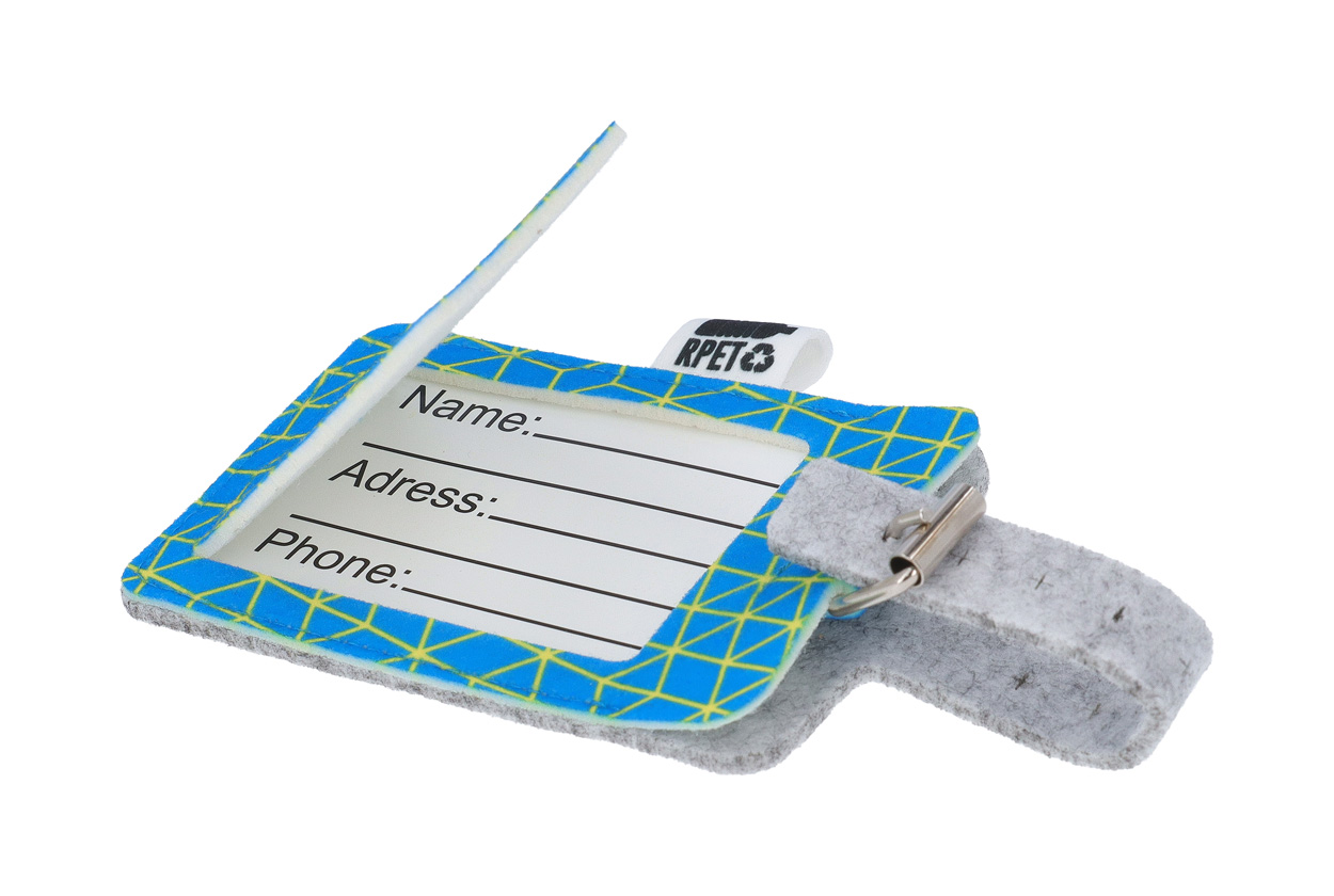 personalizowana przywieszka bagażowa RPET CreaFelt Tag