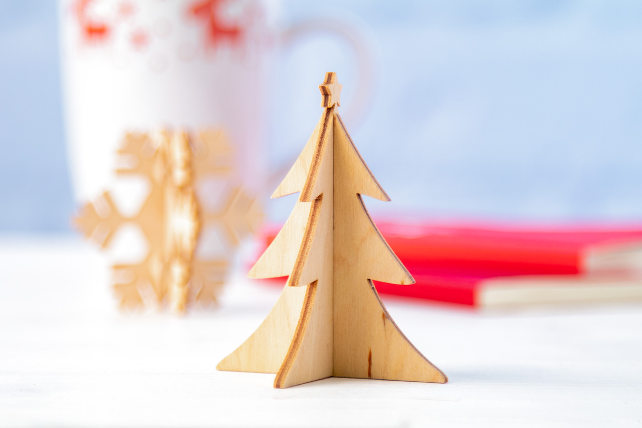 karta świąteczna, choinka CreaX