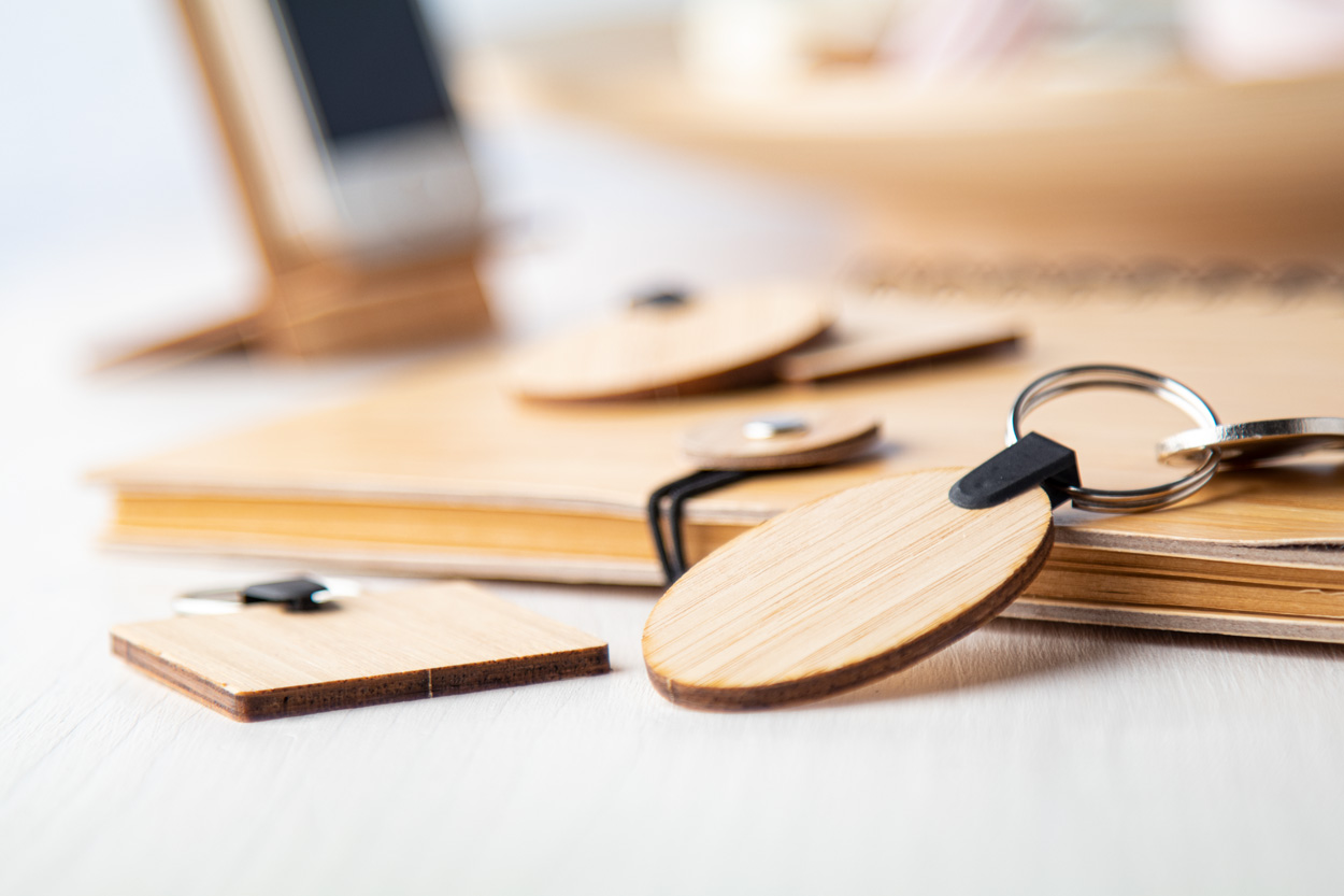 brelok bambusowy - okrągły Bambry