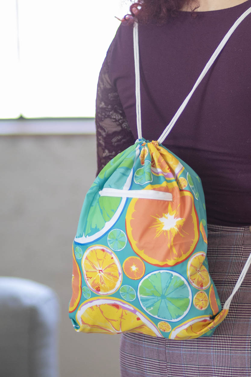 personalizowany worek ze sznurkami CreaDraw Zip RPET