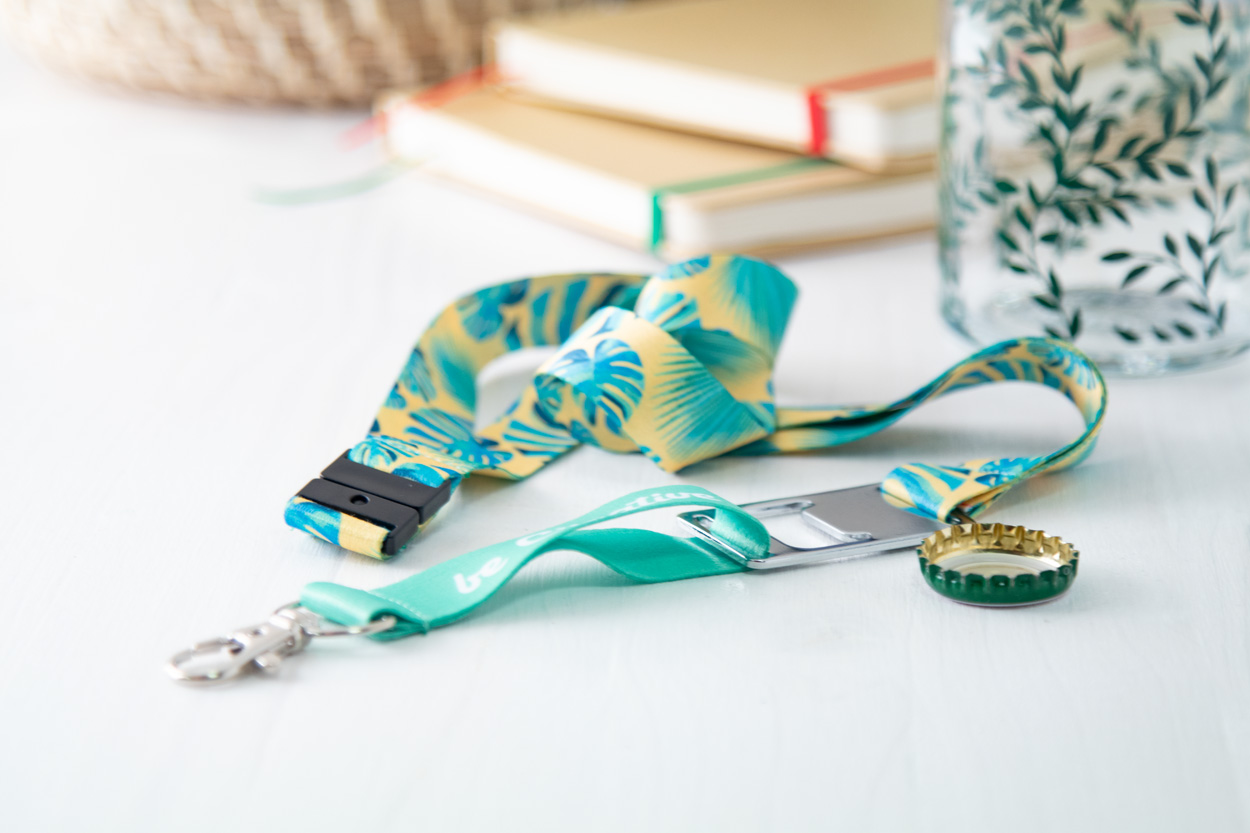 personalizowana smycz sublimacyjna Subyard Drink Safe RPET