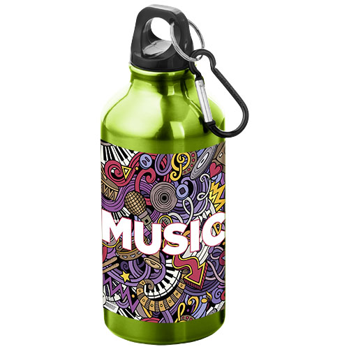 Aluminiowa butelka na wodę Oregon z karabińczykiem o pojemności 400 ml