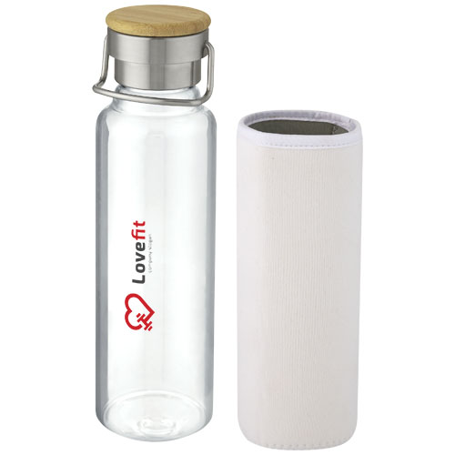 Szklana butelka Thor o pojemności 660 ml z neoprenowym pokrowcem