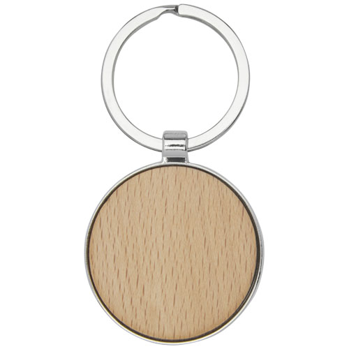 Okrągły brelok do kluczy Moreno z drewna bukowego