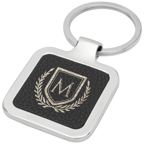 Prostokątny brelok do kluczy Piero ze skóry PU nadającej się do grawerunku laserowego