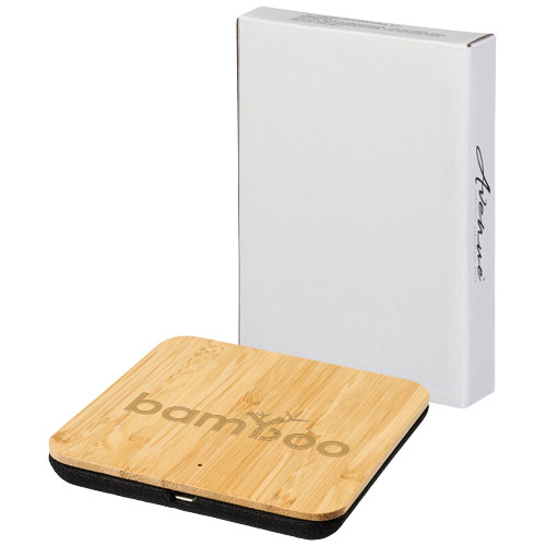 Bezprzewodowa podkładka ładująca Leaf z bambusa i tkaniny 5 W