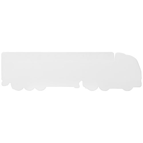 Linijka Tait o długości 15 cm wykonana z tworzywa sztucznego pochodzącego z recyklingu w kształcie ciężarówki