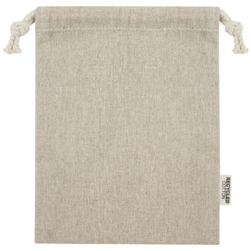 Pheebs torba na prezent z bawełny z recyklingu o gramaturze 150 g/m² i z certyfikatem GRS, mała o pojemności 0,5 l