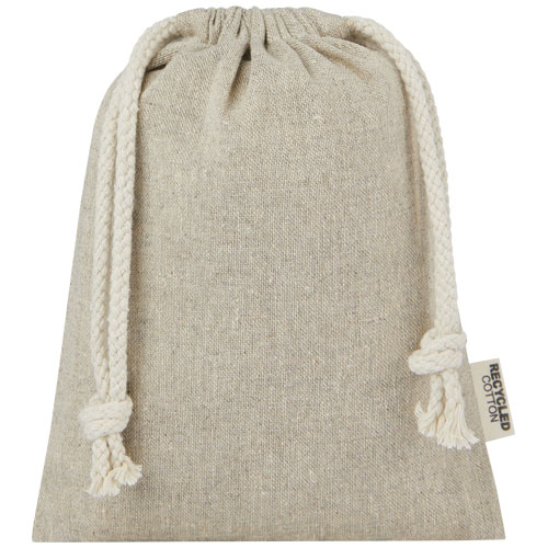 Pheebs torba na prezent z bawełny z recyklingu o gramaturze 150 g/m² i z certyfikatem GRS, mała o pojemności 0,5 l