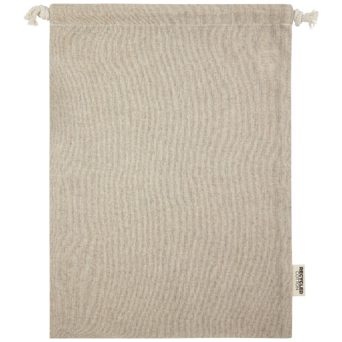 Pheebs torba na prezent z bawełny z recyklingu o gramaturze 150 g/m² i z certyfikatem GRS, duża o pojemności 4 l