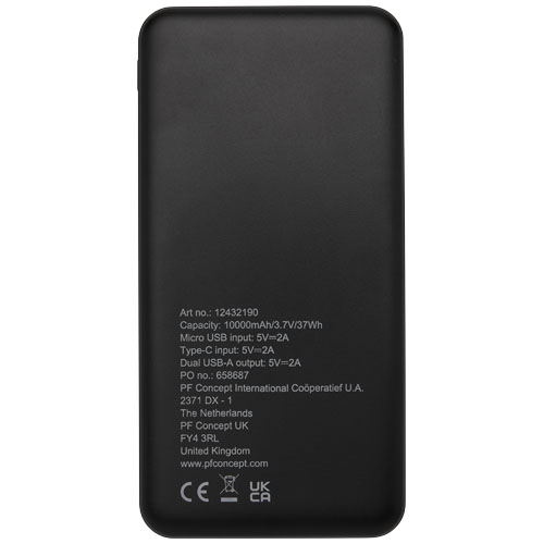 Loop powerbank o pojemności 10 000 mAh z tworzyw sztucznych pochodzących z recyklingu