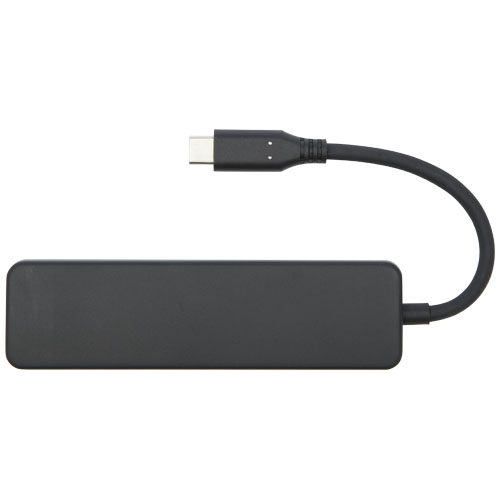 Loop adapter multimedialny USB 2.0-3.0 z portem HDMI wykonany z tworzyw sztucznych pochodzących z recyklingu z certyfikatem R