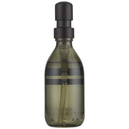 Wellmark Discovery dozownik mydła do rąk o pojemności 200 ml i zestaw świec zapachowych 150 g - o zapachu ciemnego bursztynu