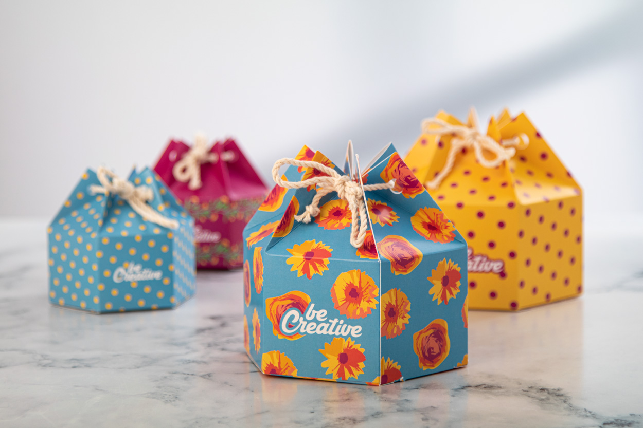 sześciokątne pudełko upominkowe CreaBox HexaCord M