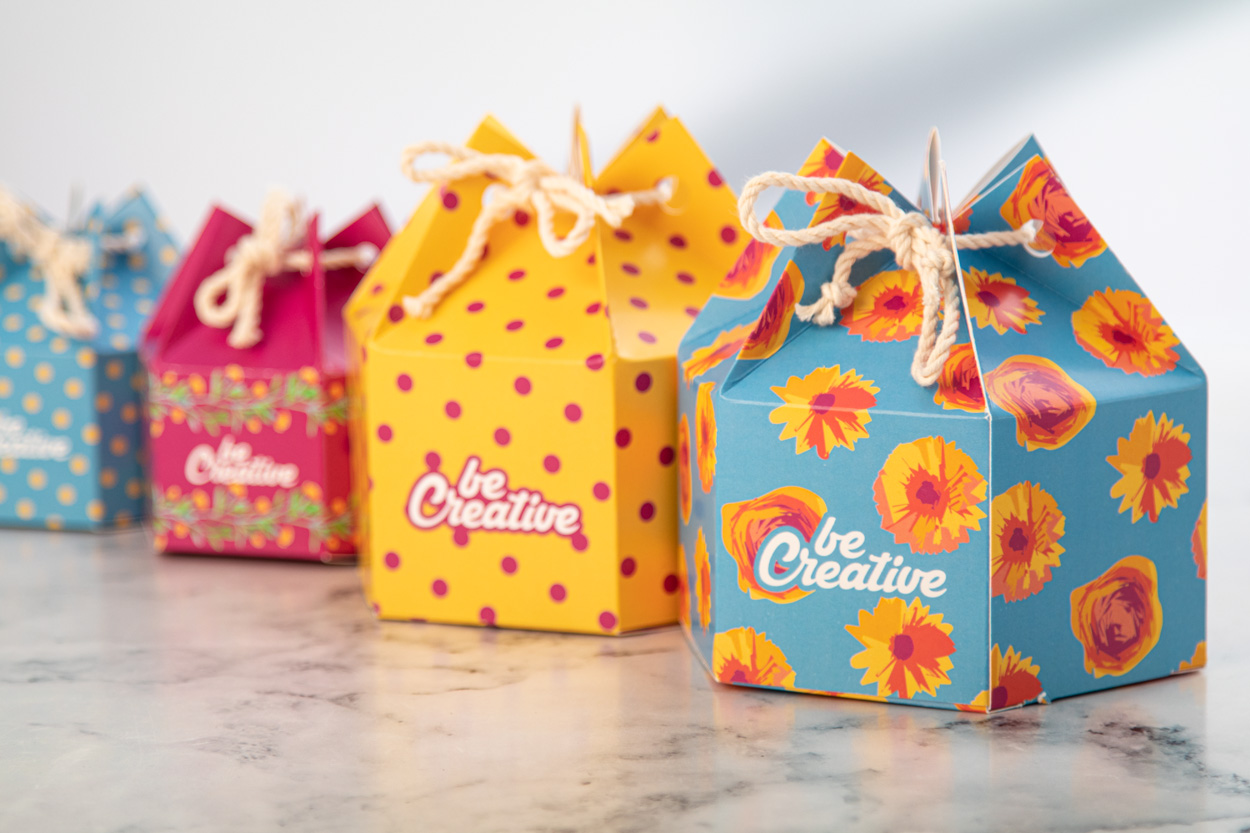 sześciokątne pudełko upominkowe CreaBox HexaCord S